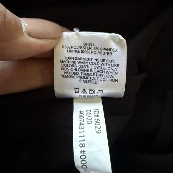 Express Womens Black High Rise Wide Leg Belted Trousers Career Pants Sz 8R - Picture 7 of 13